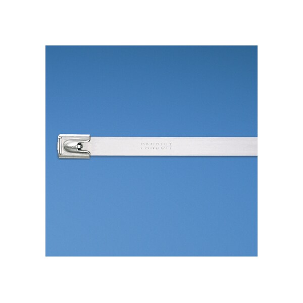 Cable Tie, 33 in L, 10 in Max Bundle Dia., Silver, 316 Stainless Steel, 450 lb Strength, 50 PK